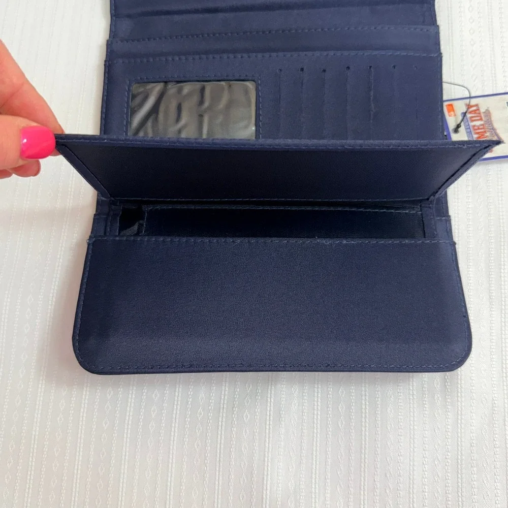 Auburn Tigers Tri fold Wallet Women Navy Blue NEW Embroidered Logo War Eagle SEC